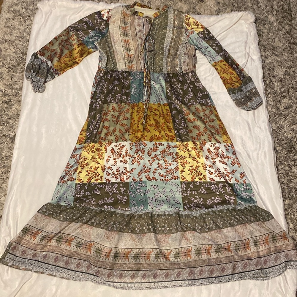 Chic Soul Patchwork Maxi Dress